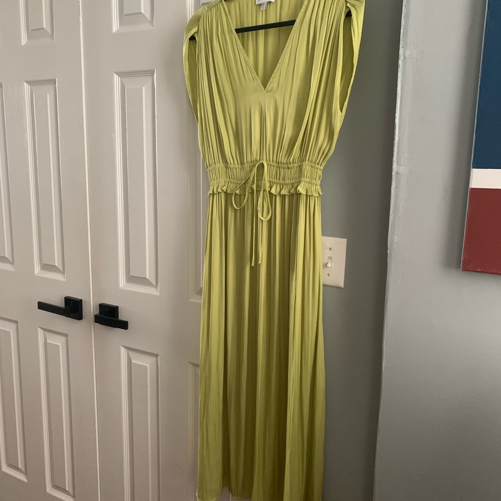 Lucy Paris Light Green V-Neck Dress